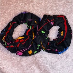2 set Paint Splatter Scruchie ( s )
